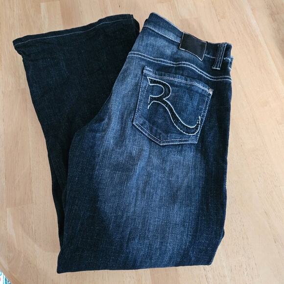 Rock & Republic Kiedis Jeans Dark Wash Bootcut Beaded R - size 31 - Picture 9 of 12